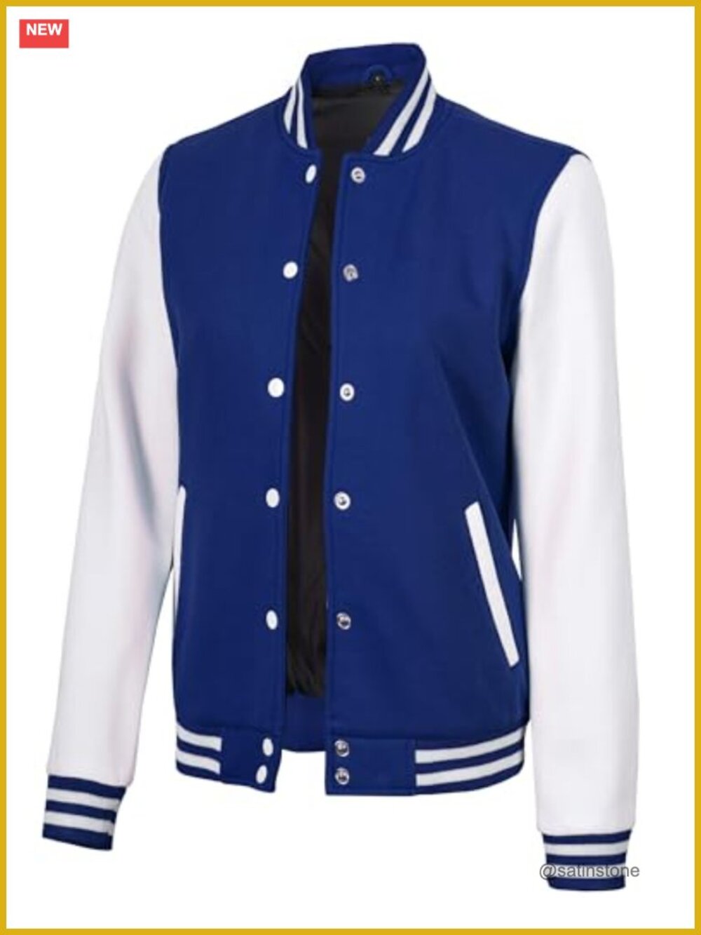 Womens Varsity Jacket Highschool Bomber Style Baseball Jacket Fleece